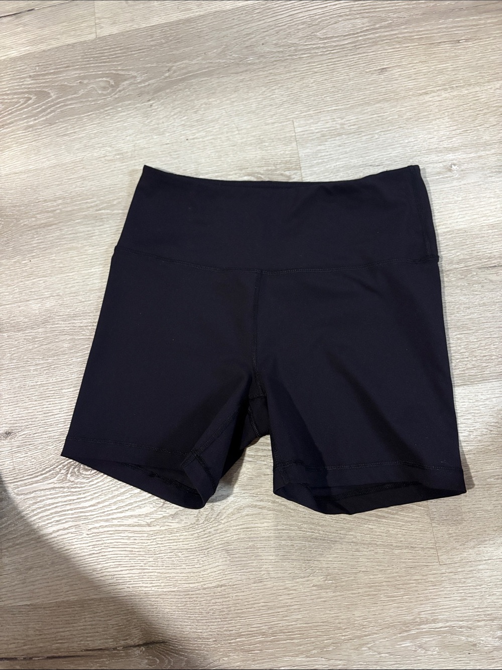 High-Rise Black Women's Active Shorts